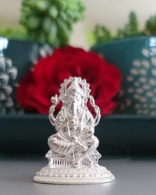 Pure Silver Lord Ganesha Idol
