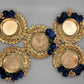 Rose and Gold Wreath Shaped Candle Holder (Set of 5)