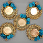 Rose and Gold Wreath Shaped Candle Holder (Set of 5)